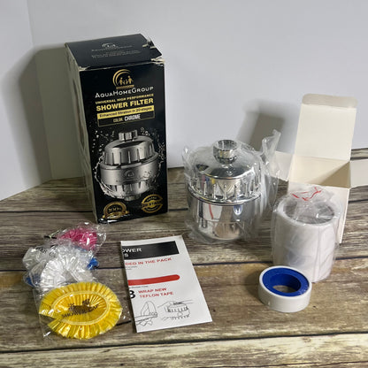 NIOB New Aqua Home Group Universal High Performance Shower Filter Chrome X0031TSIBB