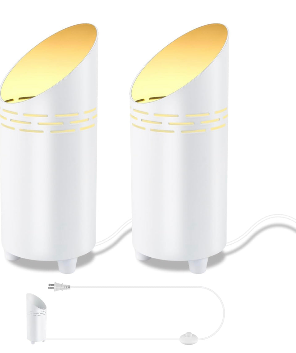 LINQELLY 2 Pack Floor Can Light Indoor  3000K Blubs Included