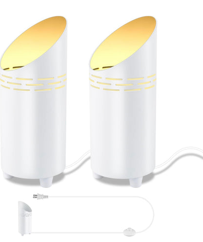 LINQELLY 2 Pack Floor Can Light Indoor  3000K Blubs Included