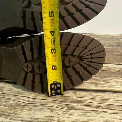 New GLOBALWIN Women’s Brown Faux Leather Mid Calf Biker Boots Size 9 Style 19YY19-3