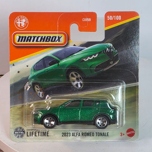 Matchbox 2023 Alfa Romeo Tonale Green Die-Cast Car Short Card