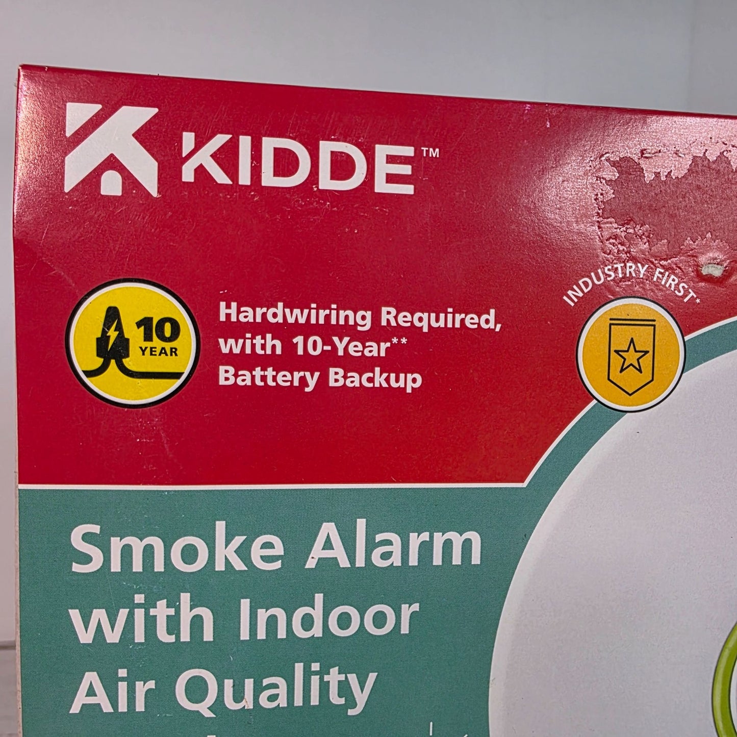 Kidde Smoke Alarm With Indoor Air Quality Monitor Wi-Fi Smart Alarm Mobile Alerts Alexa & Google Home Compatible 10-Year Battery