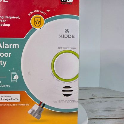 Kidde Smoke Alarm With Indoor Air Quality Monitor Wi-Fi Smart Alarm Mobile Alerts Alexa & Google Home Compatible 10-Year Battery