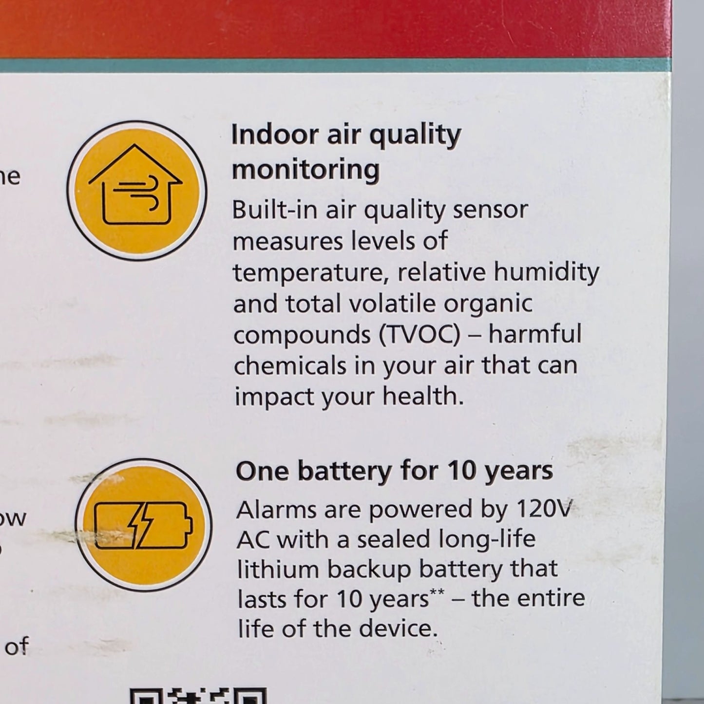 Kidde Smoke Alarm With Indoor Air Quality Monitor Wi-Fi Smart Alarm Mobile Alerts Alexa & Google Home Compatible 10-Year Battery