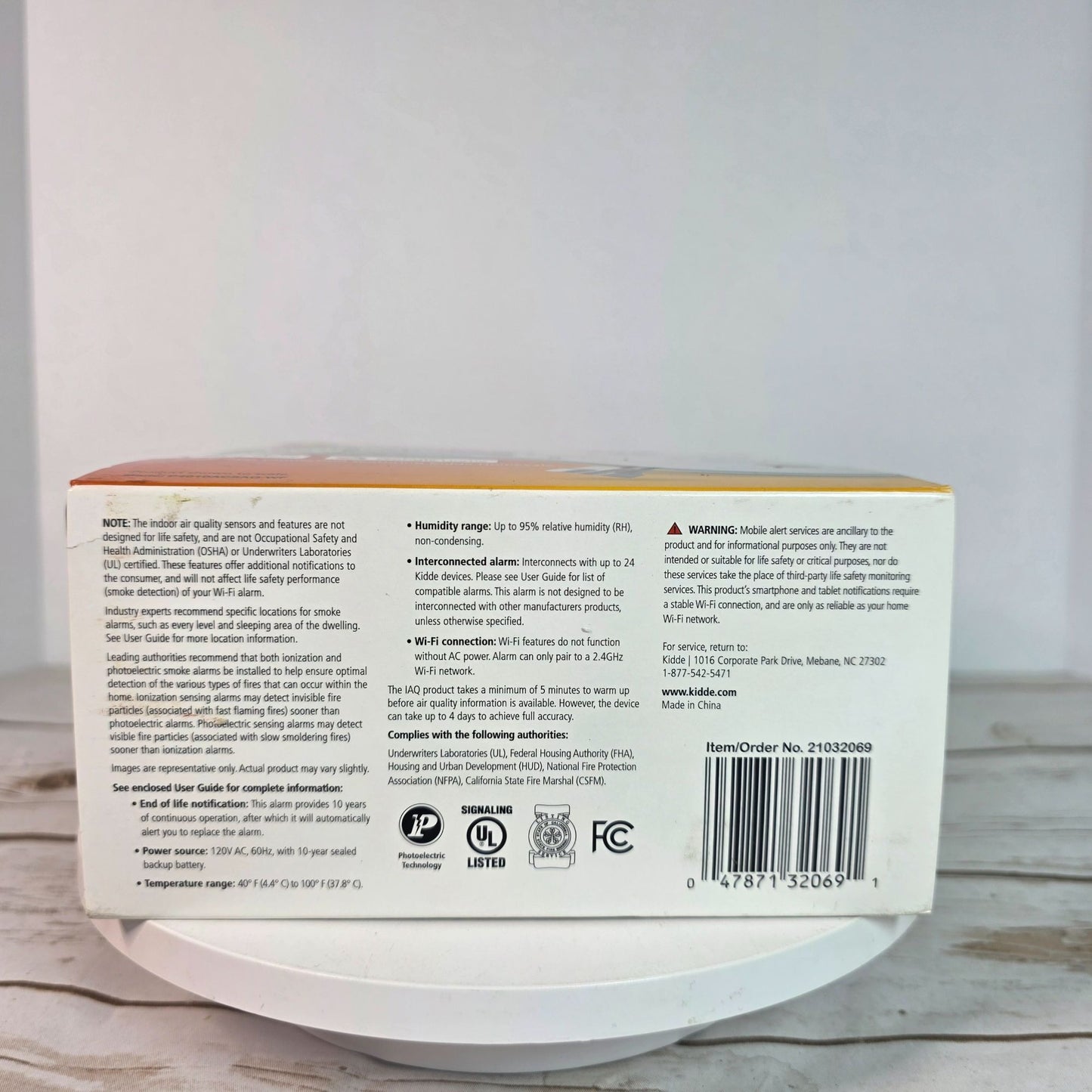 Kidde Smoke Alarm With Indoor Air Quality Monitor Wi-Fi Smart Alarm Mobile Alerts Alexa & Google Home Compatible 10-Year Battery