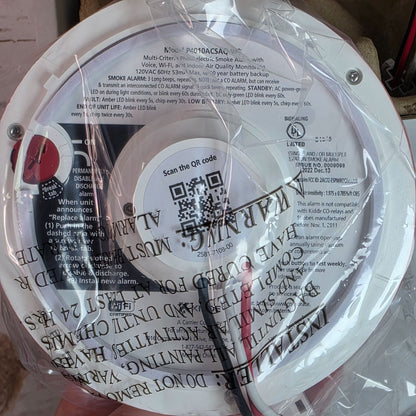 Kidde Smoke Alarm With Indoor Air Quality Monitor Wi-Fi Smart Alarm Mobile Alerts Alexa & Google Home Compatible 10-Year Battery