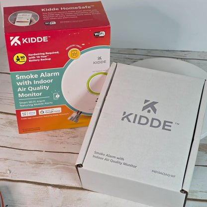 Kidde Smoke Alarm With Indoor Air Quality Monitor Wi-Fi Smart Alarm Mobile Alerts Alexa & Google Home Compatible 10-Year Battery