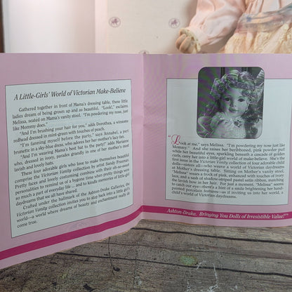 Melissa Victorian Vanity Porcelain Doll By Sandy Freeman With Stand & COA