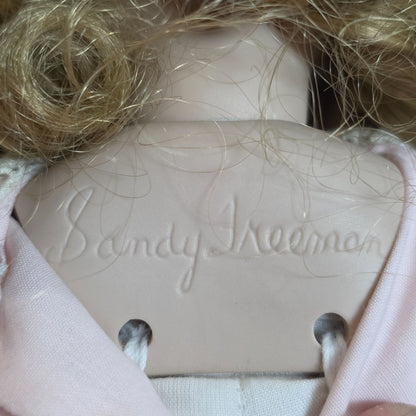 Melissa Victorian Vanity Porcelain Doll By Sandy Freeman With Stand & COA