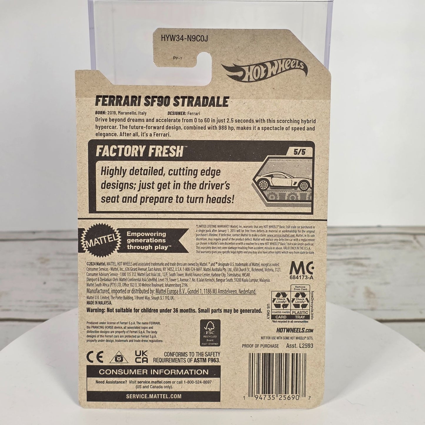 Hot Wheels Ferrari SF90 Stradale 2025 1:64 Factory Fresh New