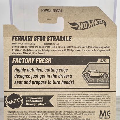 Hot Wheels Ferrari SF90 Stradale 2025 1:64 Factory Fresh New