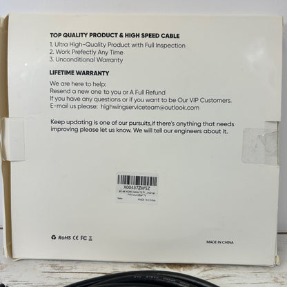 Highwings 8K HDMI Cable 15FT High Speed For Gaming & Streaming With Box