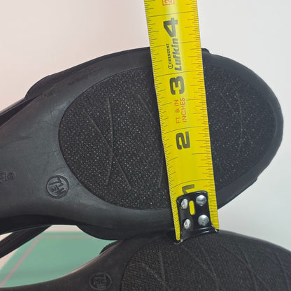 Marbella Womens Black Open-Toe Slingback Sandals  7.5M  All Man-Made Materials