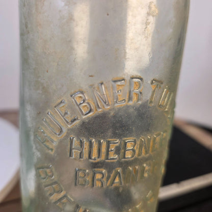 Antique Huebner Toledo Breweries Co Huebner Branch Clear Embossed Beer Bottle RARE!!