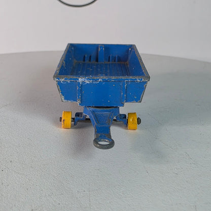 Vintage Lesney Matchbox No.40 Blue Hay Trailer With Yellow Wheels Diecast Metal Made In England Farm Toy Collectible
