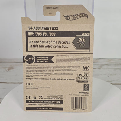 Hot Wheels 94 Audi Avant RS2 Die-Cast Model Car  Limited Edition 29/250  70s Vs 90s Series  Guaranteed For Life