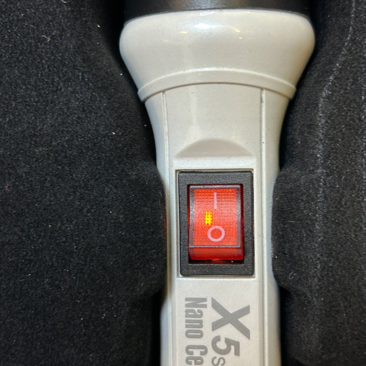 X5 Superlite Nano Ceramic Tourmaline Clipless Curling Iron 1 1/4" Barrel Professional Hair Styling Tool With Heat Glove Included