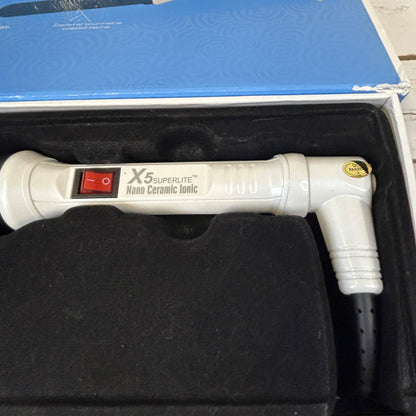 X5 Superlite Nano Ceramic Tourmaline Clipless Curling Iron 1 1/4" Barrel Professional Hair Styling Tool With Heat Glove Included