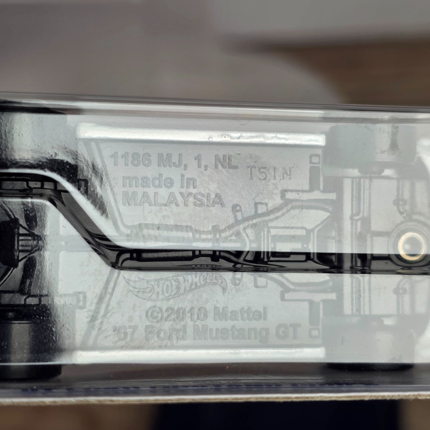 Hot Wheels 67 Ford Mustang Coupe Die-Cast Model Car 1/10 Then And Now Edition