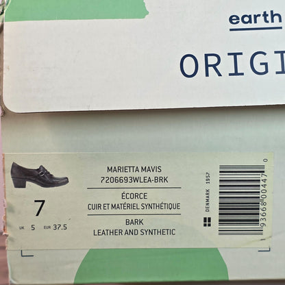 Earth Origins Marietta Mavis Womens Brown Leather & Synthetic Shoes Size 7