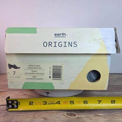 Earth Origins Marietta Mavis Womens Brown Leather & Synthetic Shoes Size 7