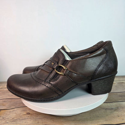 Earth Origins Marietta Mavis Womens Brown Leather & Synthetic Shoes Size 7
