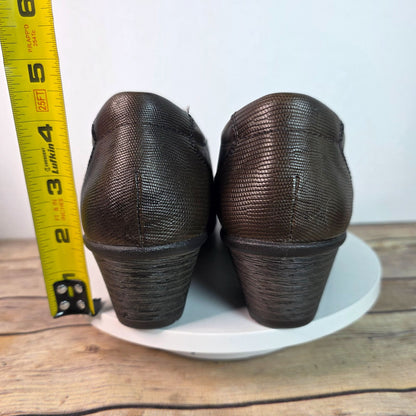 Earth Origins Marietta Mavis Womens Brown Leather & Synthetic Shoes Size 7