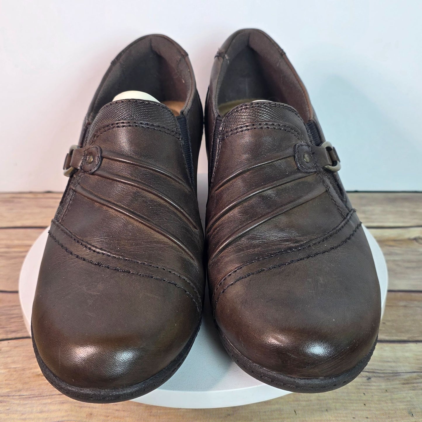 Earth Origins Marietta Mavis Womens Brown Leather & Synthetic Shoes Size 7