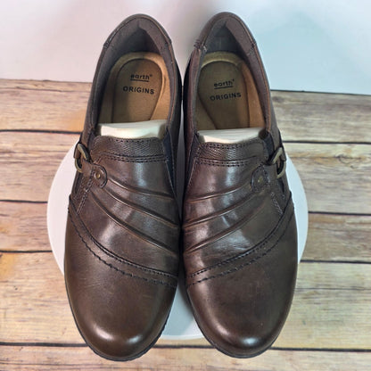 Earth Origins Marietta Mavis Womens Brown Leather & Synthetic Shoes Size 7