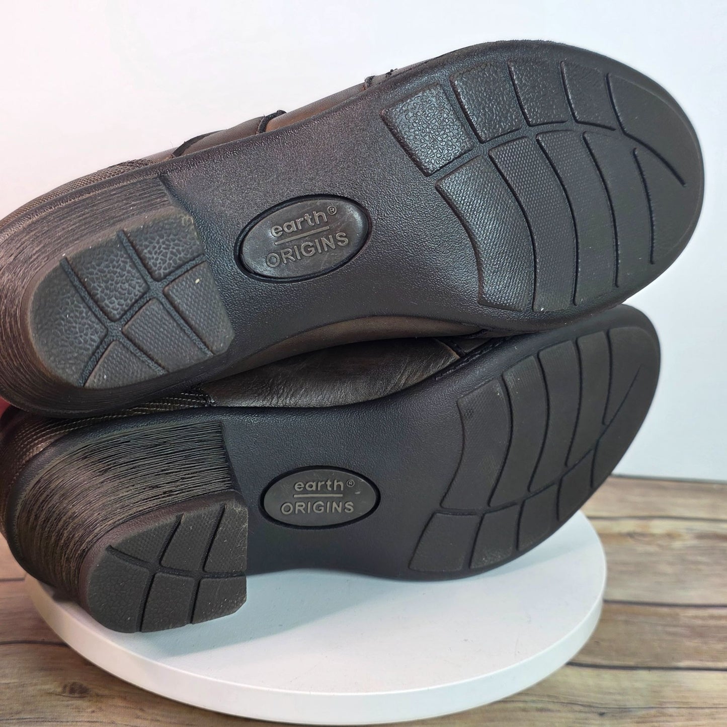 Earth Origins Marietta Mavis Womens Brown Leather & Synthetic Shoes Size 7