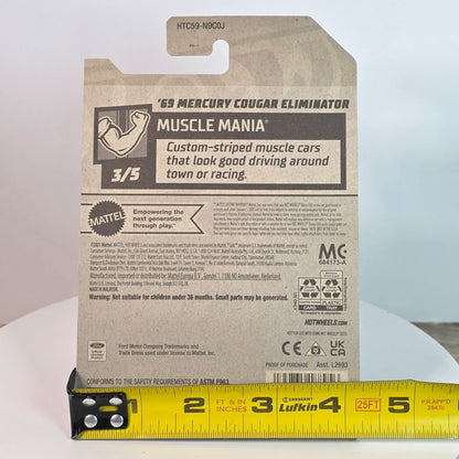 Hot Wheels Muscle Mania 69 Mercury Cougar Eliminator Die-Cast Car  Special Edition  171/250  Guaranteed For Life