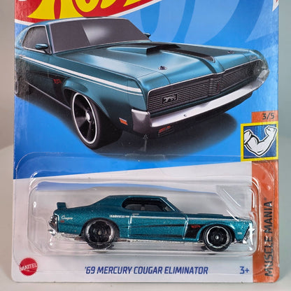Hot Wheels Muscle Mania 69 Mercury Cougar Eliminator Die-Cast Car  Special Edition  171/250  Guaranteed For Life