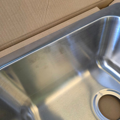 Glacier Bay 33" Double Bowl Dual Mount Kitchen Sink Brushed Stainless Steel Bratten Collection