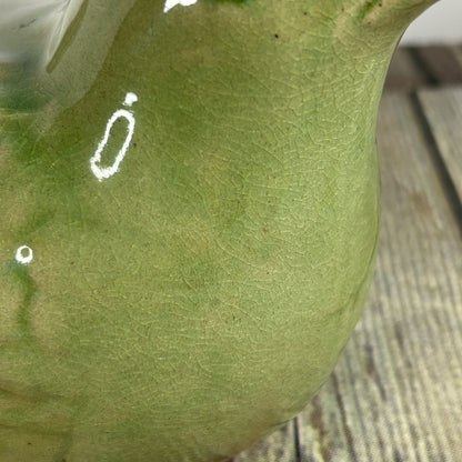Green Ceramic Bird Figurine Glazed Decorative Collectible Accent