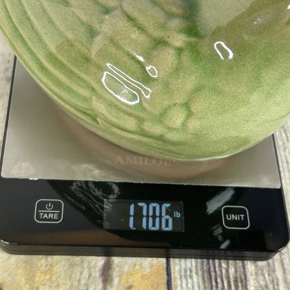 Green Ceramic Bird Figurine Glazed Decorative Collectible Accent