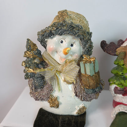 Innovage Holiday Shelf Sitting Snowman & Reindeer Decorations