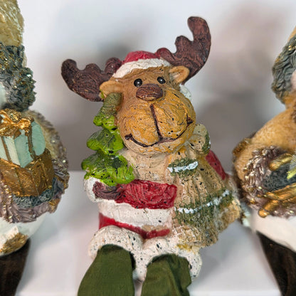 Innovage Holiday Shelf Sitting Snowman & Reindeer Decorations