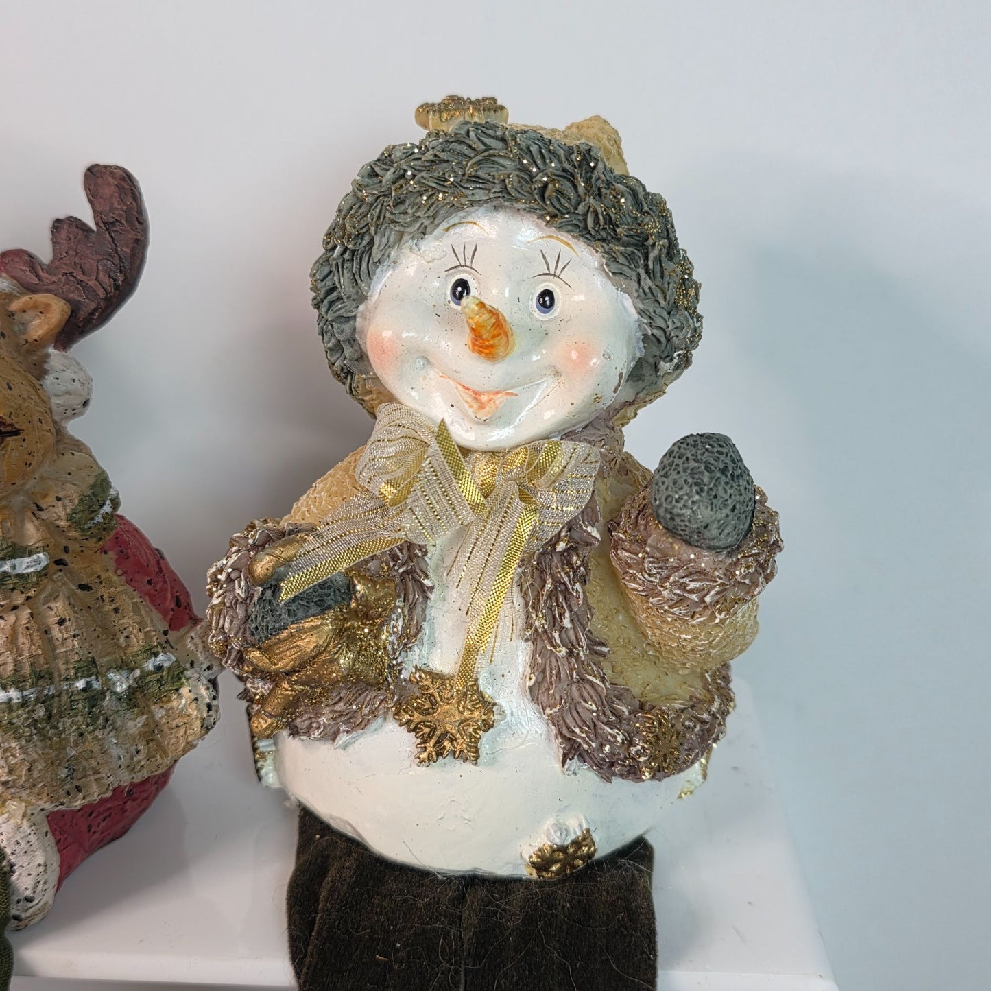 Innovage Holiday Shelf Sitting Snowman & Reindeer Decorations