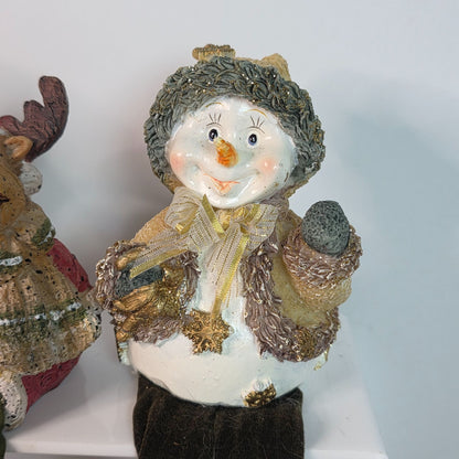 Innovage Holiday Shelf Sitting Snowman & Reindeer Decorations