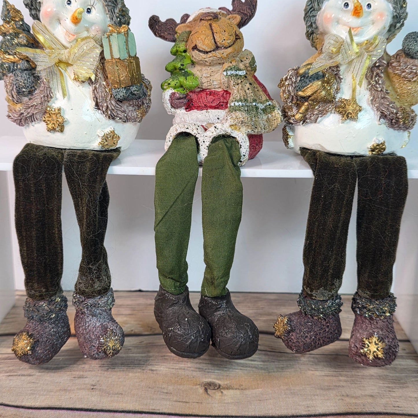 Innovage Holiday Shelf Sitting Snowman & Reindeer Decorations