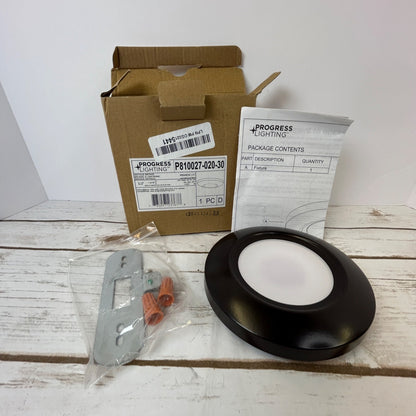 Progress Lighting LED Ceiling Light Fixture P810027-020-30 Wet Location Rated 12W 120V Black Trim Flush Mount Includes Hardware