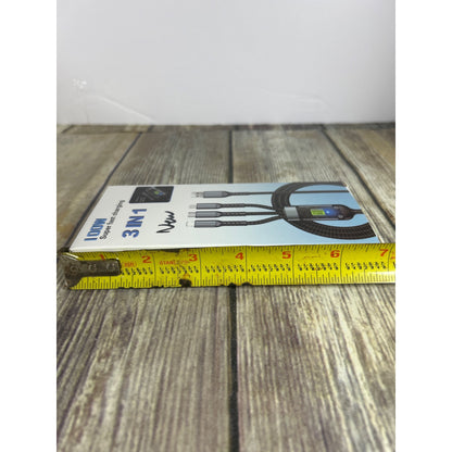 100W Super Fast Charging Cable 3 In 1 Lightning/Type-C/Micro USB With Transparent Chip Design TDA-218