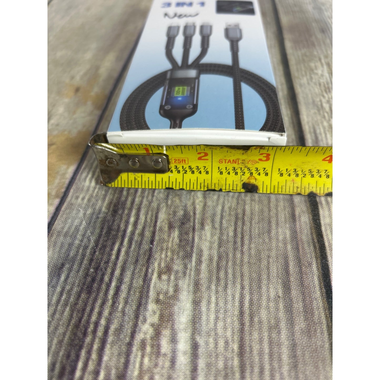 100W Super Fast Charging Cable 3 In 1 Lightning/Type-C/Micro USB With Transparent Chip Design TDA-218