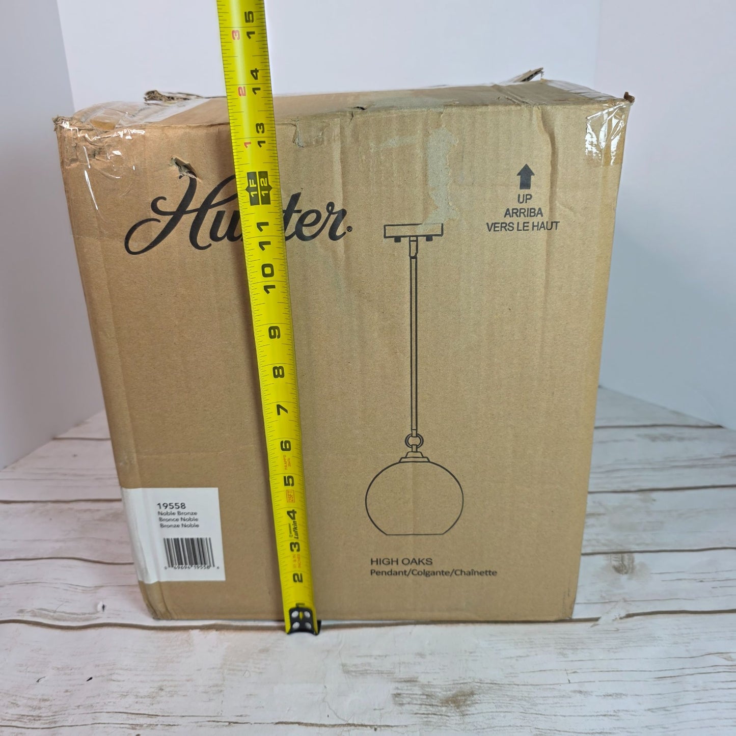 Hunter High Oaks Pendant Light Noble Bronze Finish 19558
