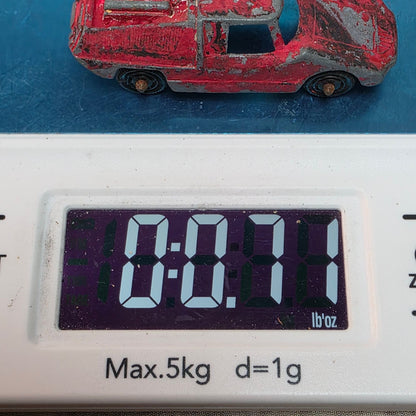 Vintage Tootsie Toy Diecast Metal Red Fiat Abarth #2 Collectible Car Model