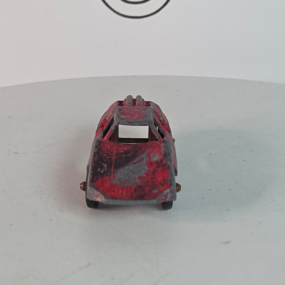 Vintage Tootsie Toy Diecast Metal Red Fiat Abarth #2 Collectible Car Model