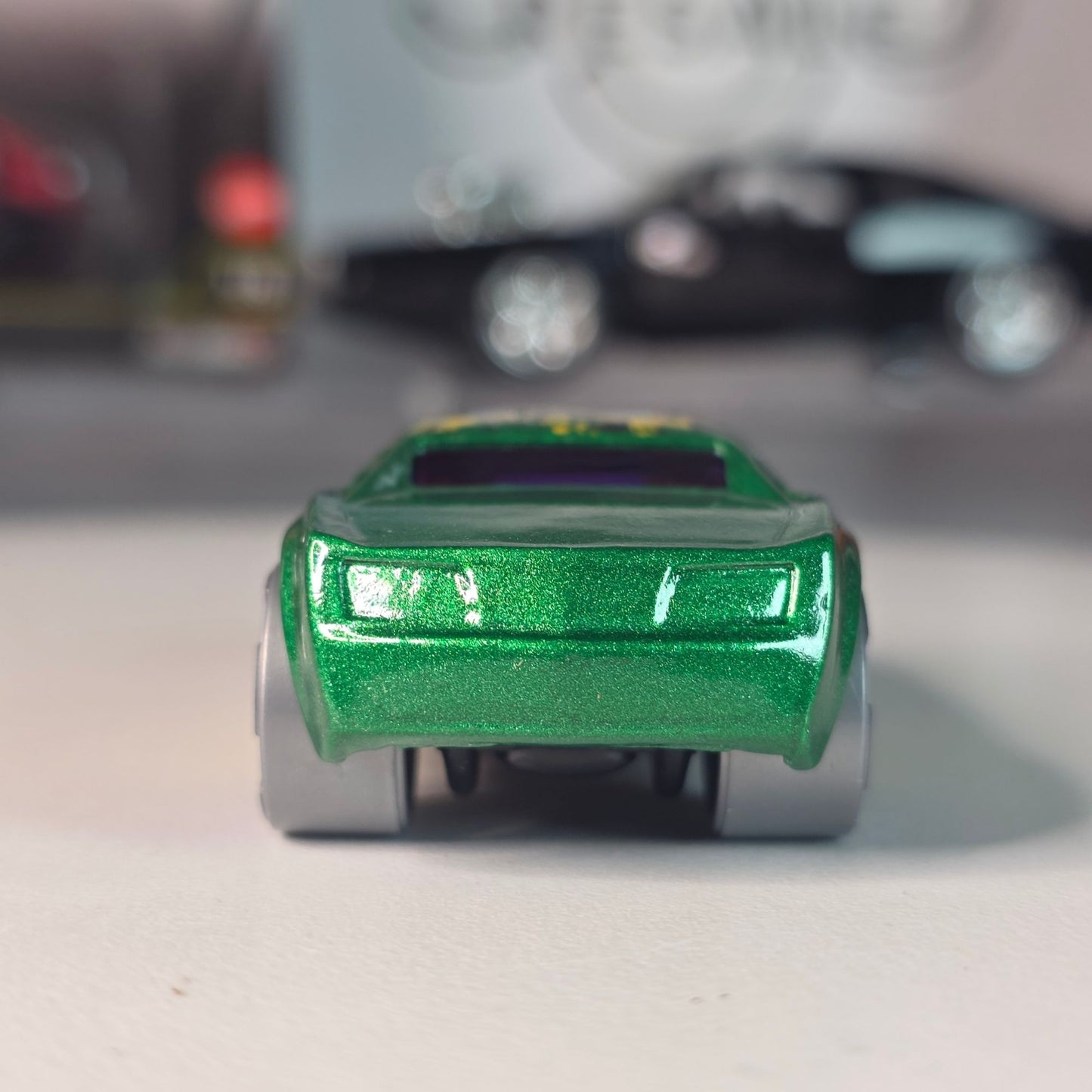 Hot Wheels Bully Goat Green Graffiti Purple Rims 2014 Loose Malaysia