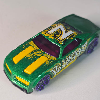 Hot Wheels Bully Goat Green Graffiti Purple Rims 2014 Loose Malaysia
