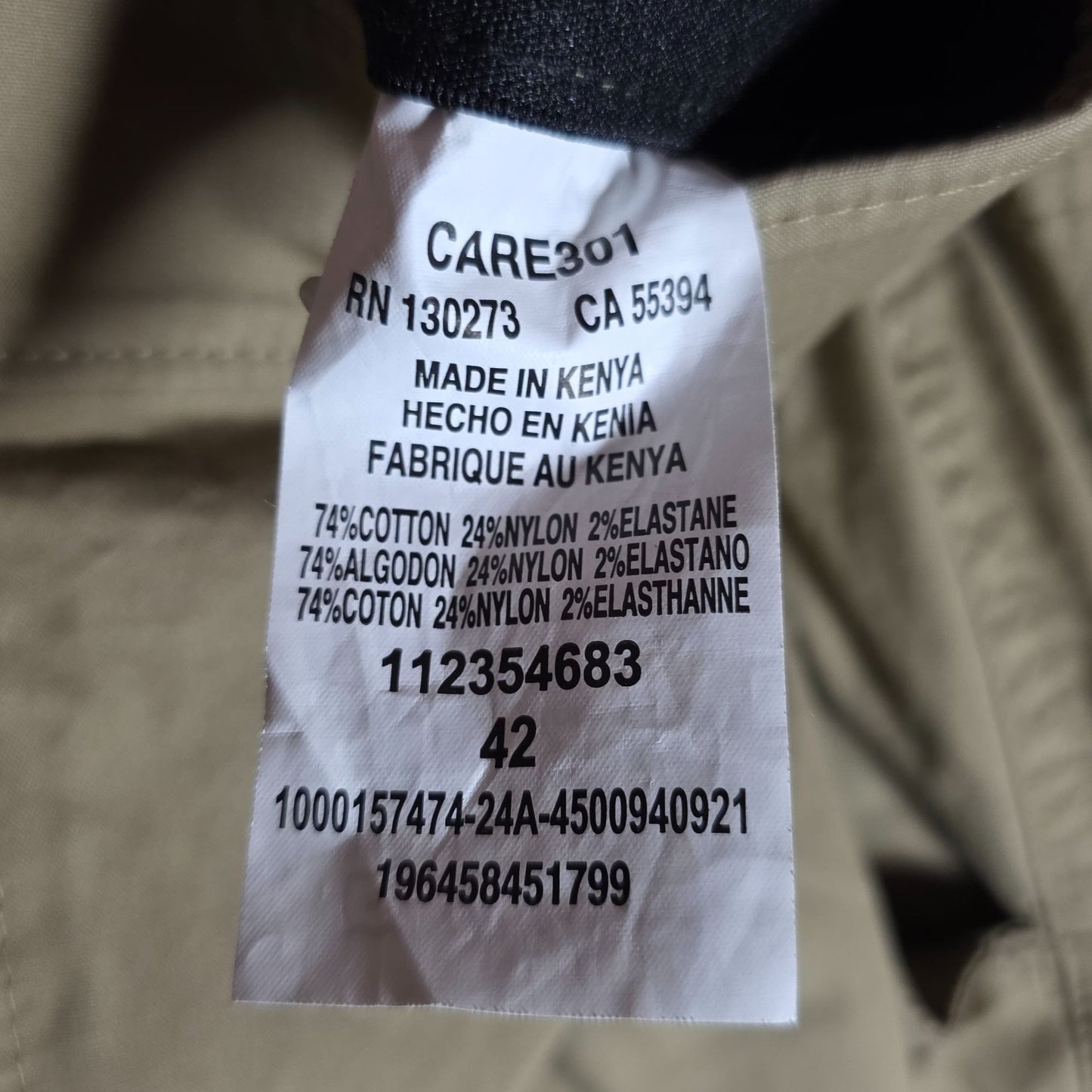 Wrangler ATG All Terrain Gear Mens Cargo Shorts 42 Moisture-Wicking 2-Way Stretch UV Protection Beige