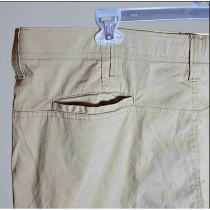 Wrangler ATG All Terrain Gear Mens Cargo Shorts 42 Moisture-Wicking 2-Way Stretch UV Protection Beige